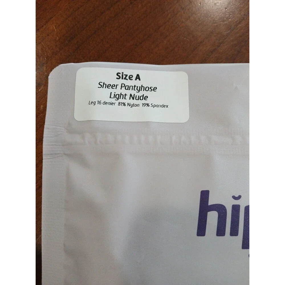 Hipstik Sheer Light Nude Pantyhose Size A Retail $38 No Roll Lace Top Super Soft